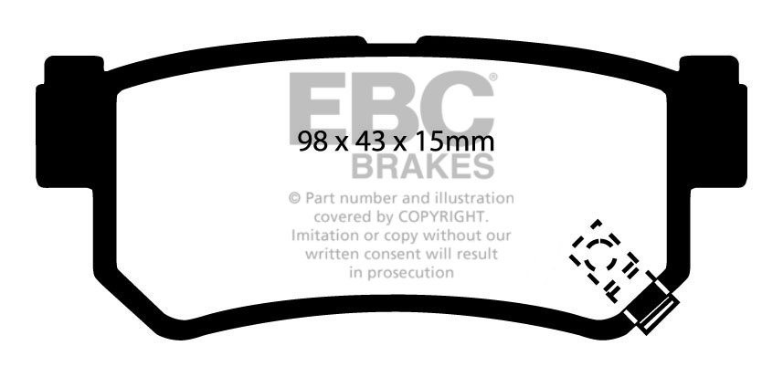 EBC Brakes DAEWOO Korando 2.3 2000-2002 Remblokken achterzijde g