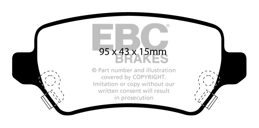 EBC Brakes OPEL Meriva 1.7 TD -130 2010-.. Remblokken achterzijd