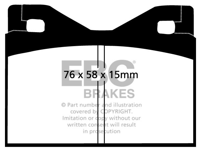 EBC Brakes FERRARI Testarossa 4.9 84-91 Remblokken achterzijde y
