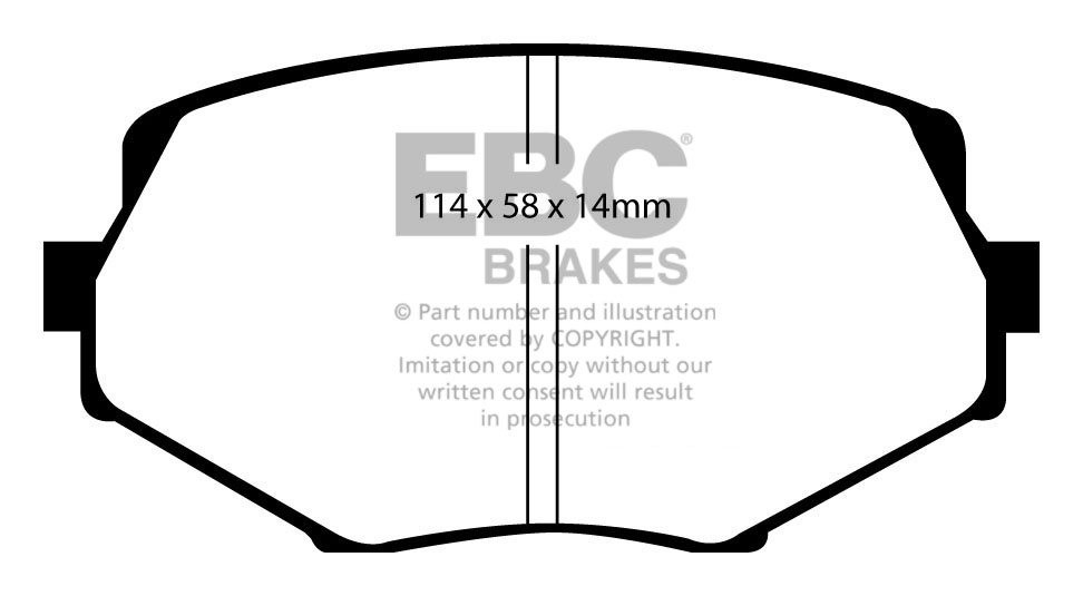 EBC Brakes AC Aceca 2.6 61-63 Remblokken voorzijde