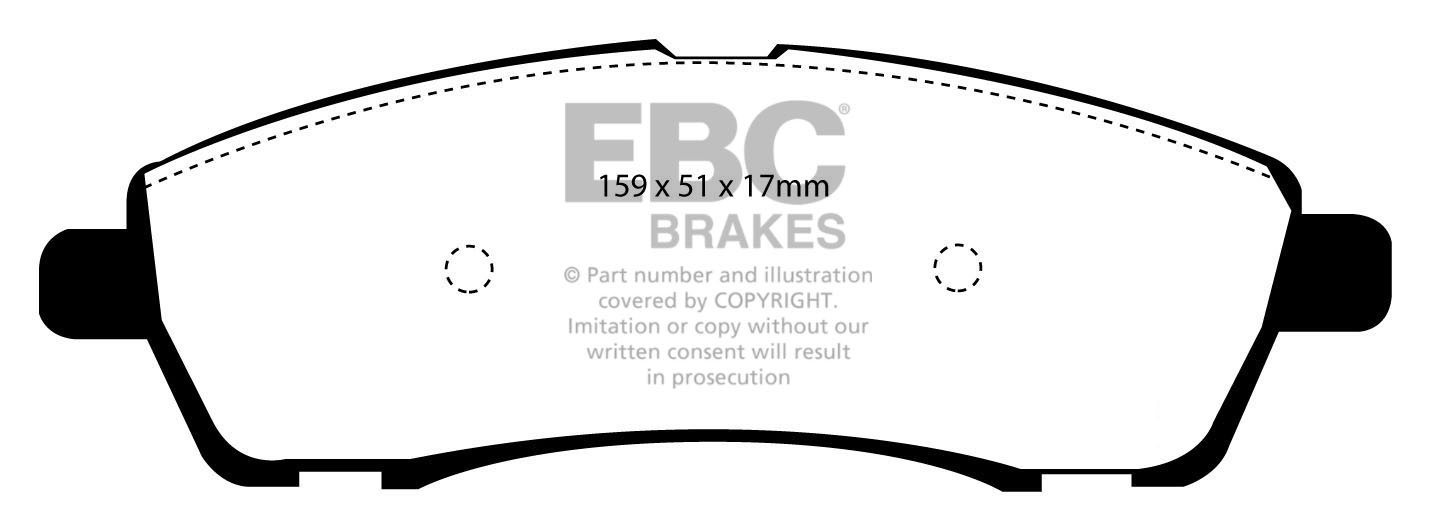 EBC Brakes FORD Excursion 5.4 2000-2005 Remblokken achterzijde