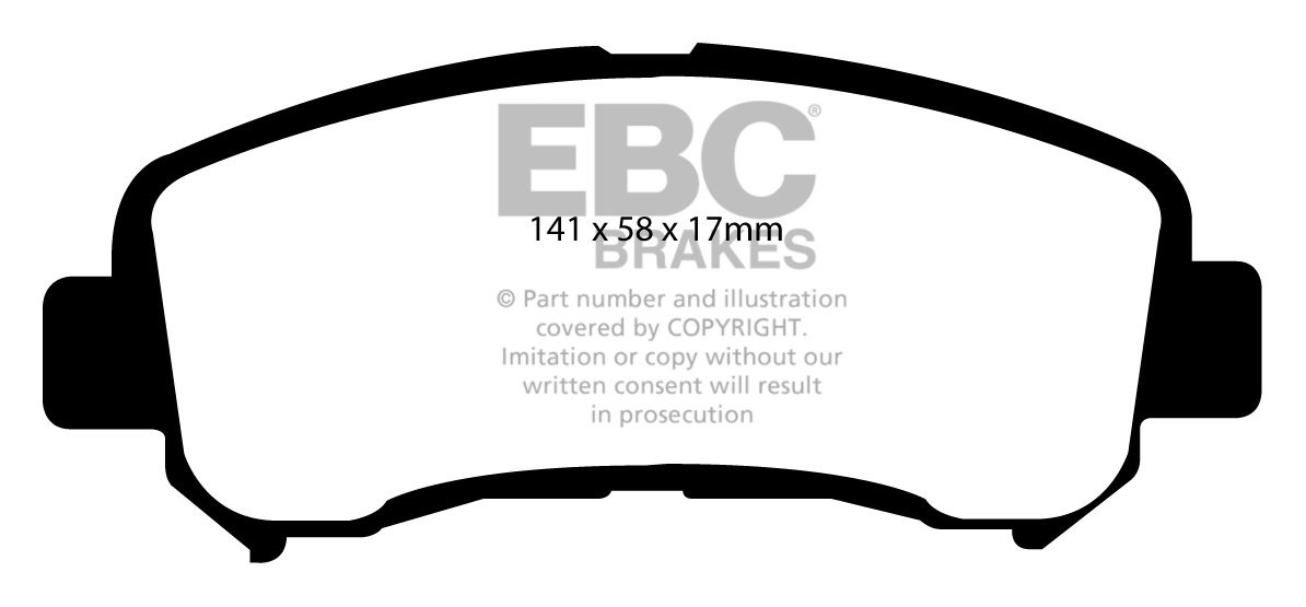 EBC Brakes NISSAN Qashqai 1.6 2006-.. Remblokken voorzijde