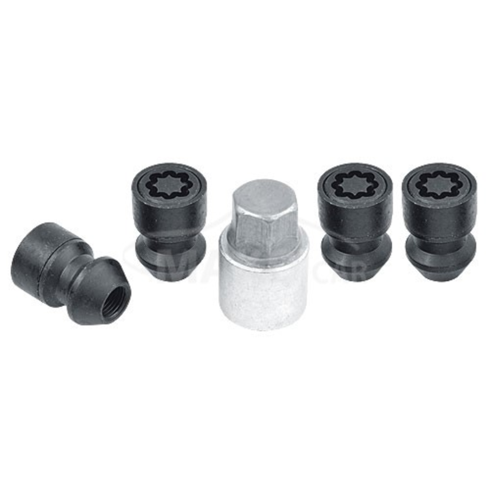 Wielsloten M12x1.25 KE-60 SW19 moer (BEN215L) zwart