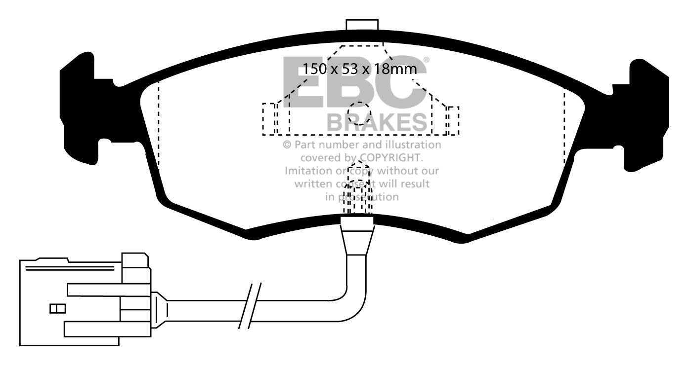EBC Brakes FORD Granada 2.9 92-94 Remblokken voorzijde