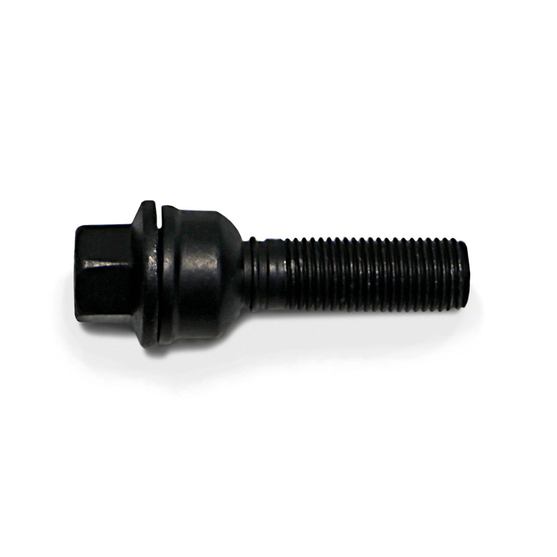 H&R Wielbout bolkonisch met beweegbare ring R14 M14x1.50 - Lengte 50mm - Zwart (bv.  Audi Q3, Q5)