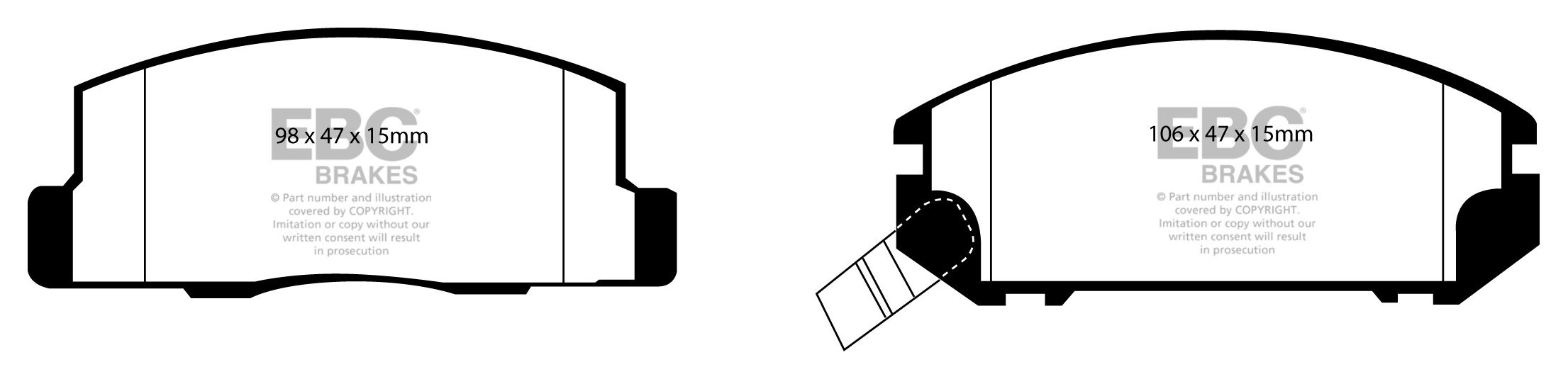 EBC Brakes TOYOTA MR2 2.0 Turbo (Import) 90-92 Remblokken achter