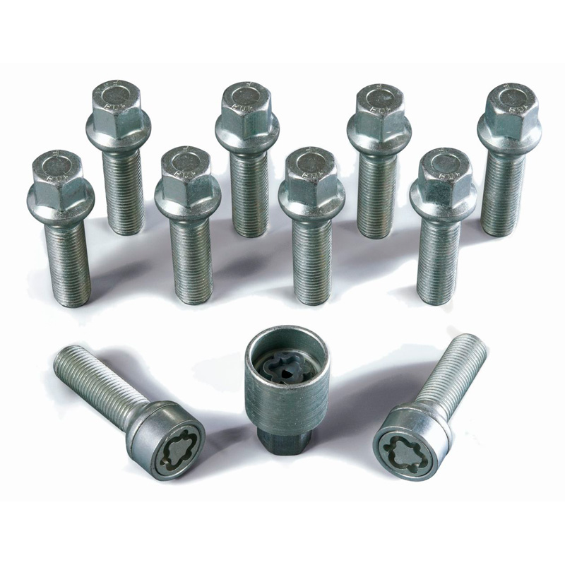 H&R Wielboutenset bolkonisch R14 M14x1.50 - Lengte 43mm - 10 stuks - incl. wielsloten