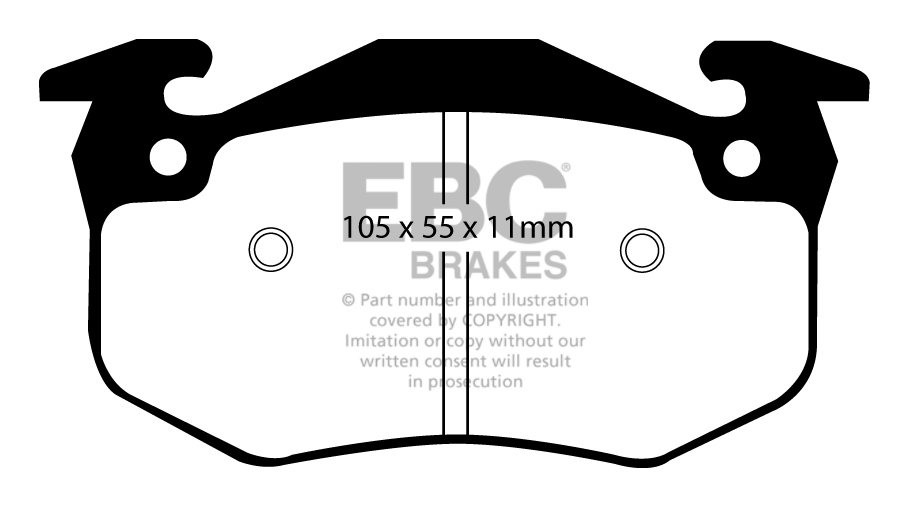 EBC Brakes RENAULT 19/Chamade 1.8 16v 92-96 Remblokken achterzij