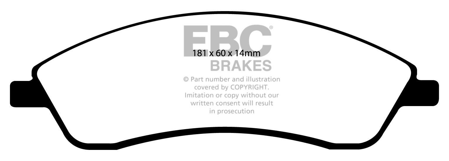 EBC Brakes TVR Tuscan 4.7 67-70 Remblokken voorzijde greenstuff