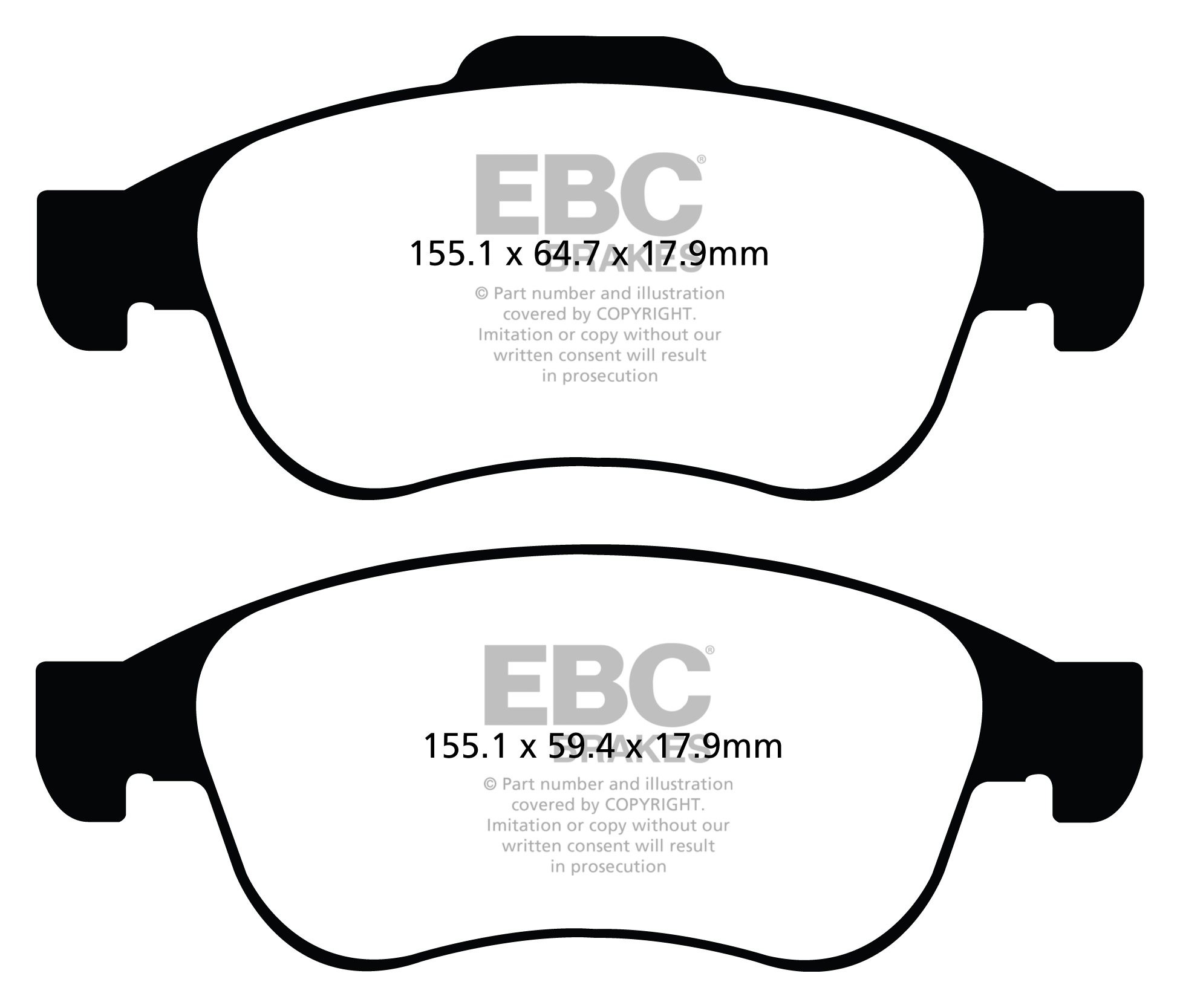 EBC Brakes RENAULT Megane CC 1.9 TD 2010-.. Remblokken voorzijde