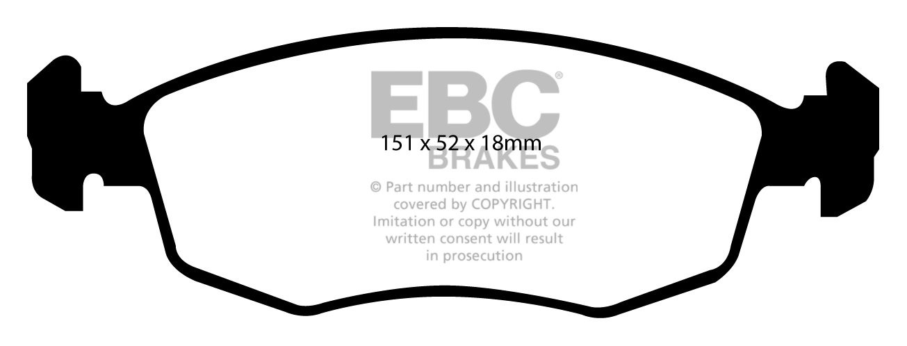 EBC Brakes FIAT Doblo 1.9 D 2001-2002 Remblokken voorzijde