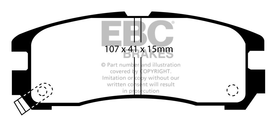 EBC Brakes MITSUBISHI Eterna 2.0 92-96 Remblokken achterzijde