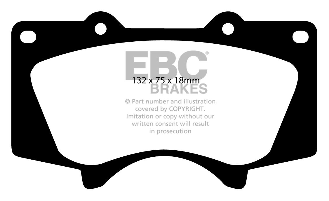 EBC Brakes TOYOTA Landcruiser 4.7 (UZJ100) 2003-2008 Remblokken