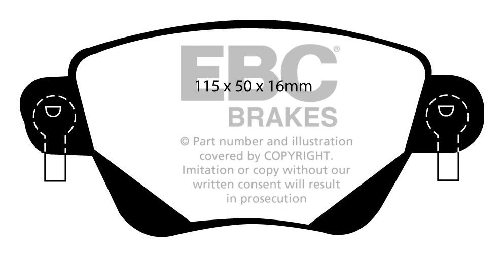 EBC Brakes JAGUAR X Type 2.0 TD 2003-2004 Remblokken achterzijde
