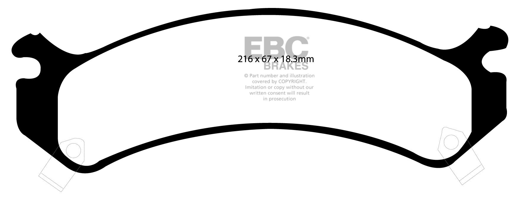 EBC Brakes FIAT 132 1.6 72-77 Remblokken achterzijde