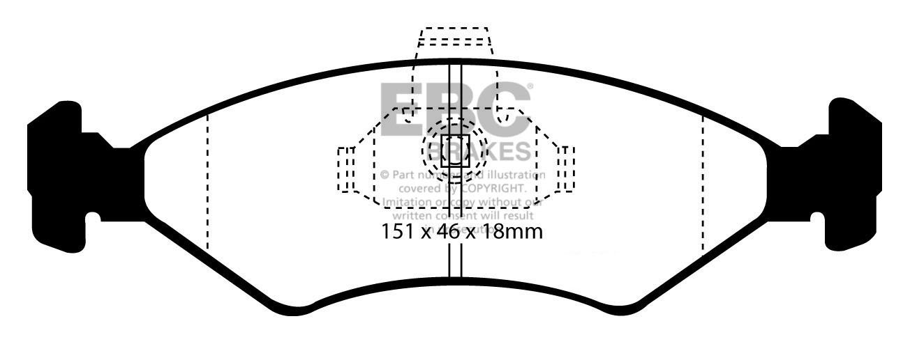 EBC Brakes PORSCHE 911 2.2 E 69-71 Remblokken achterzijde greens