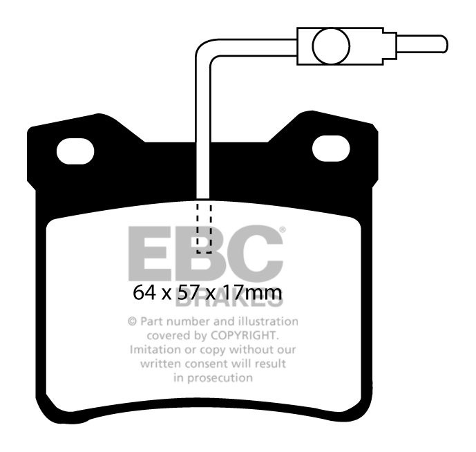EBC Brakes PEUGEOT 605 3.0 91-2000 Remblokken achterzijde