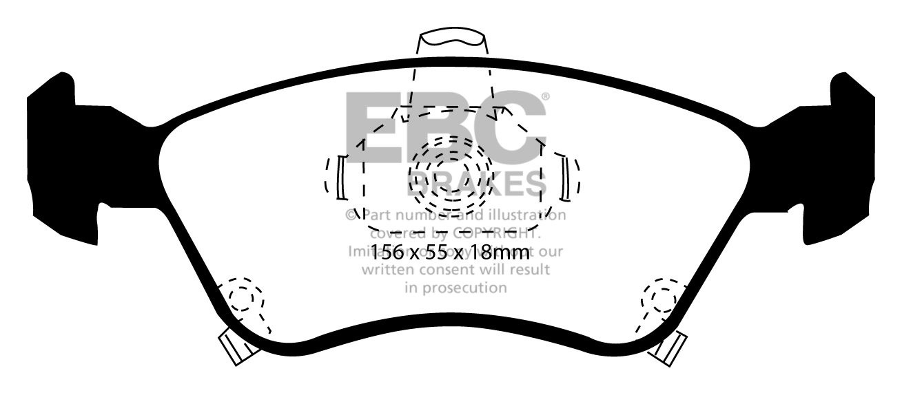 EBC Brakes TOYOTA Avensis 2.0 (ST220) 98-2000 Remblokken voorzij