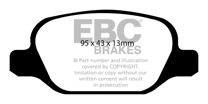 EBC Brakes FIAT Punto 1.9 TD 2003-2006 Remblokken achterzijde gr