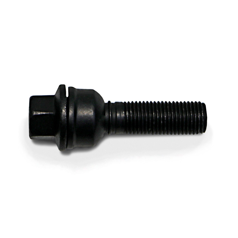 H&R Wielbout bolkonisch met beweegbare ring R13 M14x1.50 - Lengte 32mm - Zwart (bv.  Audi S5)