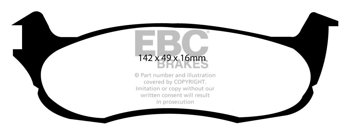 EBC Brakes FORD Expedition 4.6 2000-2001 Remblokken achterzijde