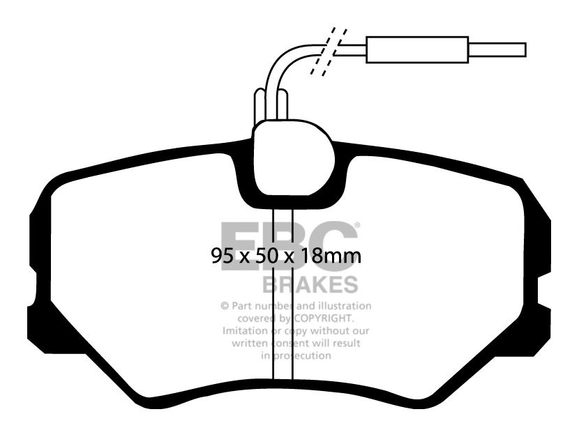 EBC Brakes PEUGEOT 405 2.0 92-96 Remblokken voorzijde greenstuff