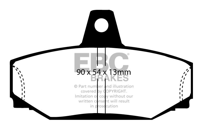 EBC Brakes VOLVO 940 2.0 (ABS) 90-94 Remblokken achterzijde gree