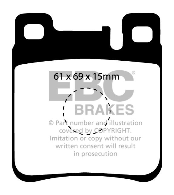 EBC Brakes MERCEDES E-Class (W210) E430 4-Matic 97-2002 Remblokk
