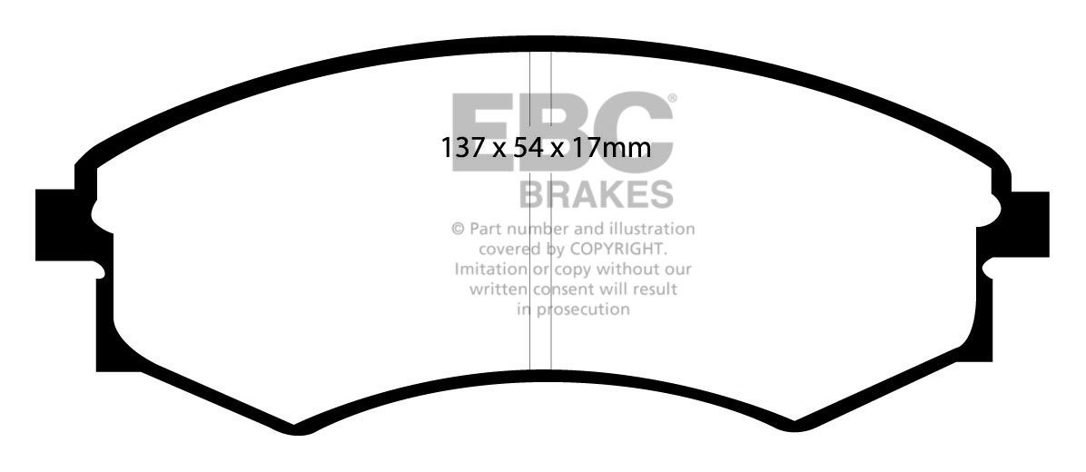 EBC Brakes KIA Magentis 2.5 2001-2006 Remblokken voorzijde green