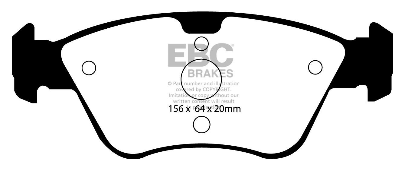 EBC Brakes MERCEDES SLK (R170) SLK320 (3.2) 99-2004 Remblokken v