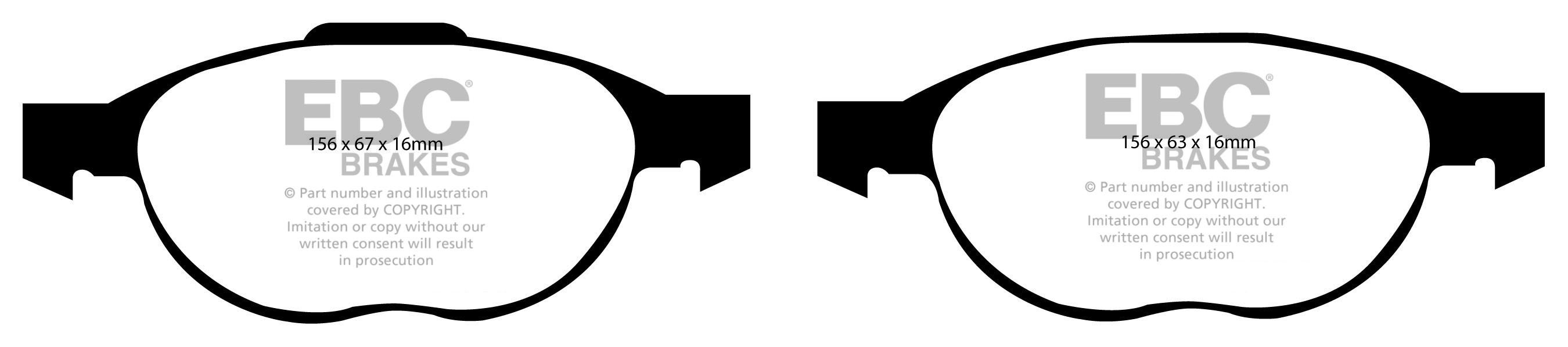 EBC Brakes VOLVO C30 2.4 TD 2007-.. Remblokken voorzijde greenst