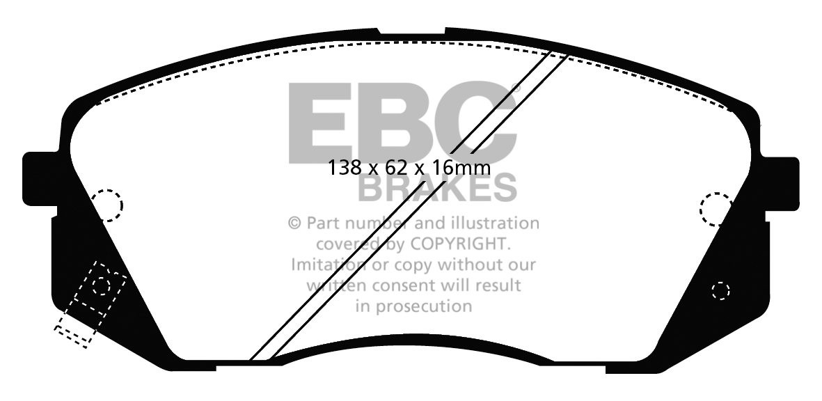 EBC Brakes HYUNDAI iX35 2.0 2009-.. Remblokken voorzijde