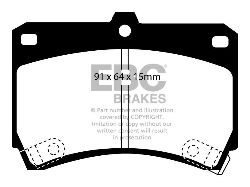 EBC Brakes Mazda 323 1.6 16v (BG1) 89-91 Remblokken voorzijde