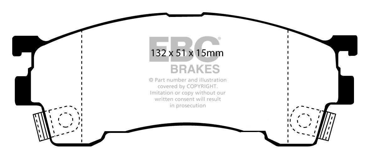 EBC Brakes Mazda MS8 2.5 92-97 Remblokken voorzijde greenstuff