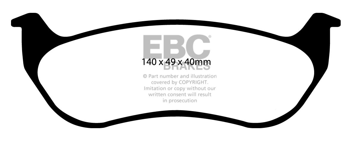 EBC Brakes JEEP Wrangler 4.0 2001-2006 Remblokken achterzijde