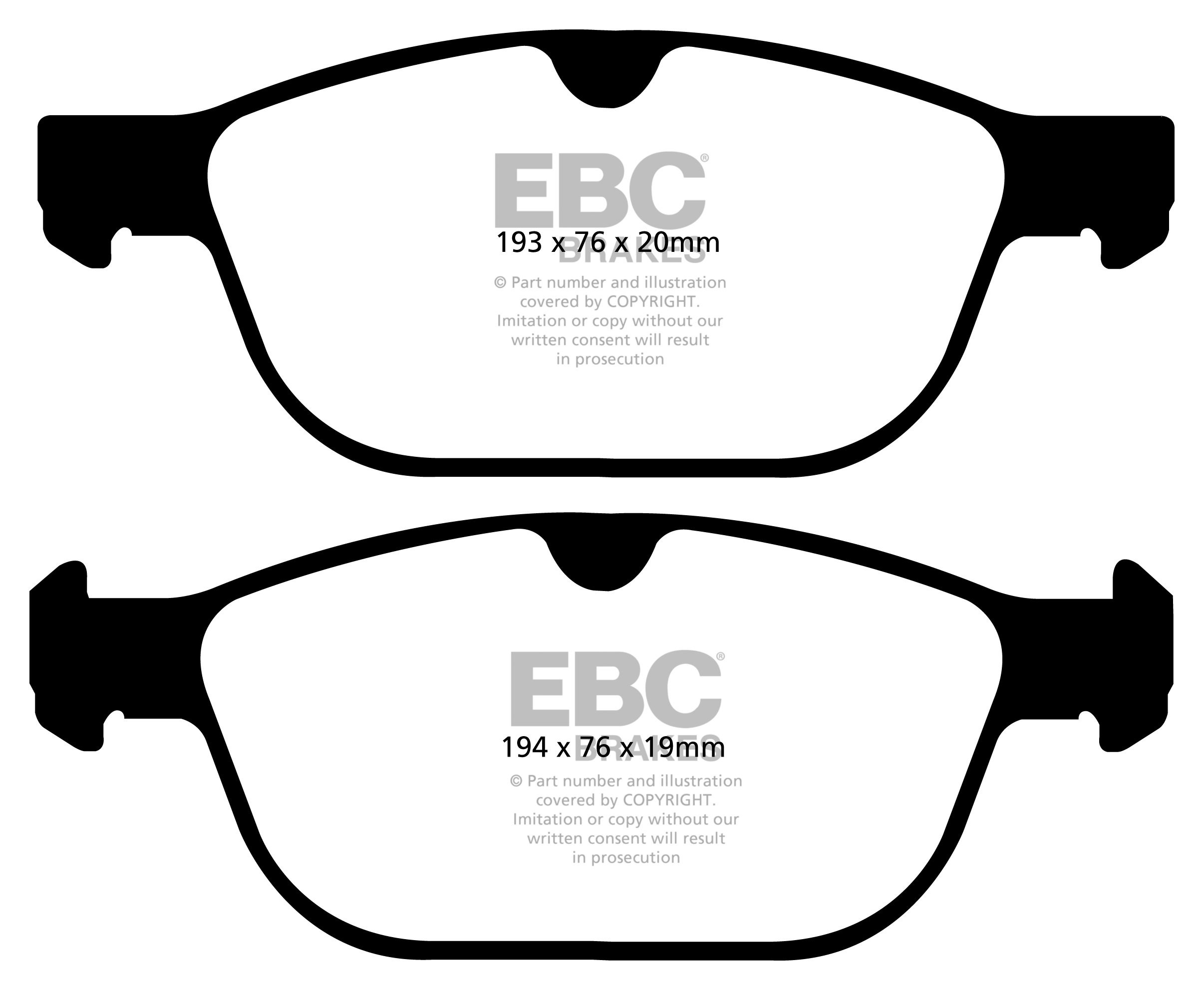 EBC Brakes VOLVO XC60 2.0 TD (163) 2010-.. Remblokken voorzijde