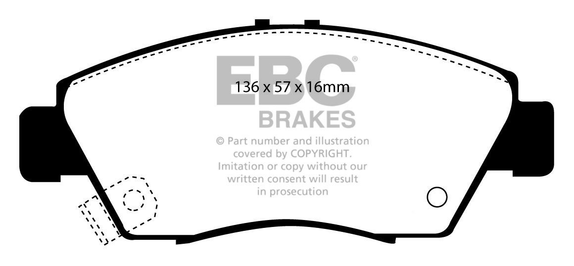 EBC Brakes HONDA Civic 1.6 (EP2) 2001-2006 Remblokken voorzijde