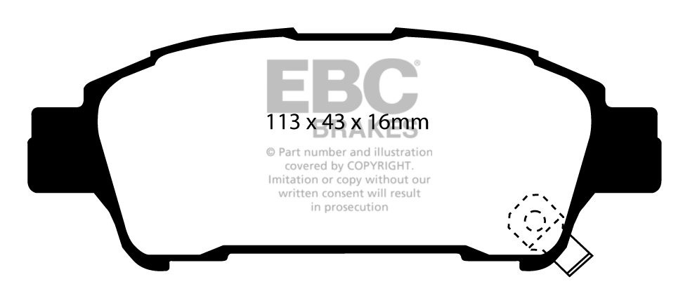 EBC Brakes TOYOTA Previa 2.4 2001-2002 Remblokken achterzijde
