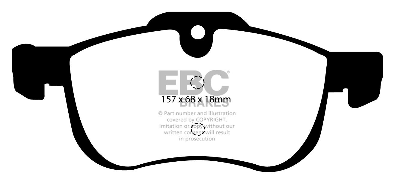 EBC Brakes ROVER 75 2.5 99-2005 Remblokken voorzijde