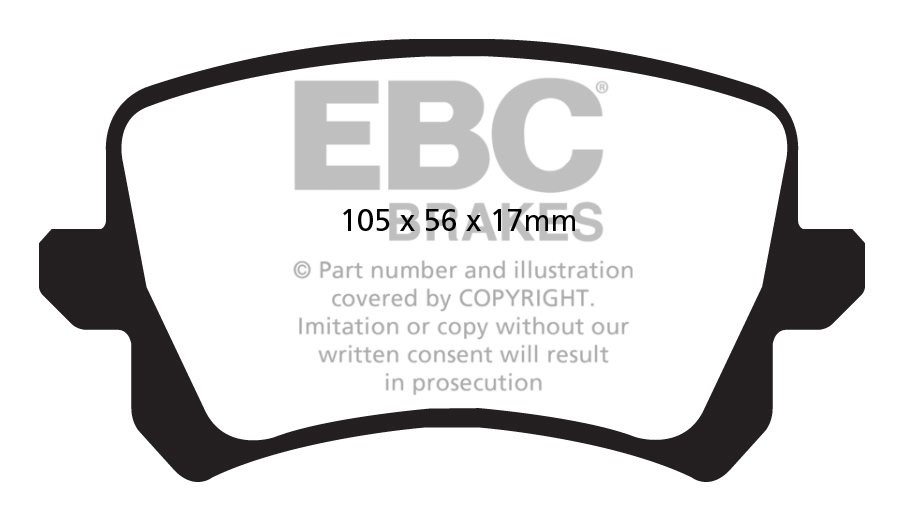 EBC Brakes AUDI Q3  2.0 TD -140 2011-.. Remblokken achterzijde