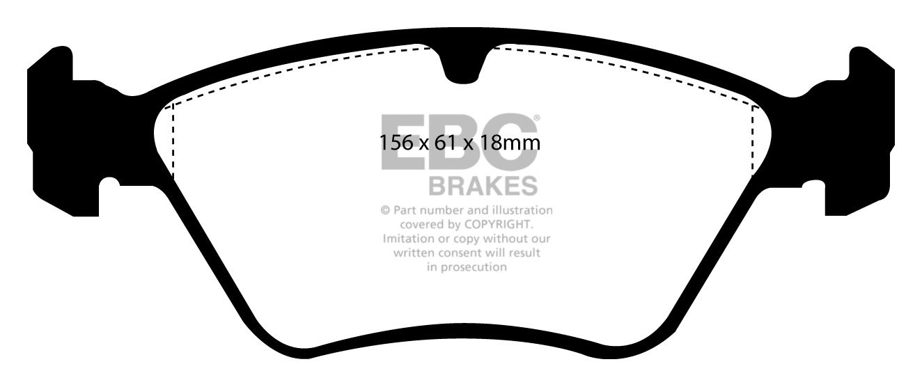 EBC Brakes SAAB 900 2.0 93-96 Remblokken voorzijde greenstuff