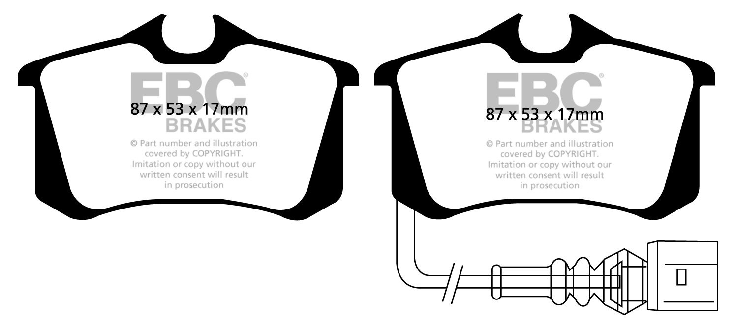 EBC Brakes VW BEDRIJFSWAGEN Caddy Maxi 2.0 TD 2008-2009 Remblokk