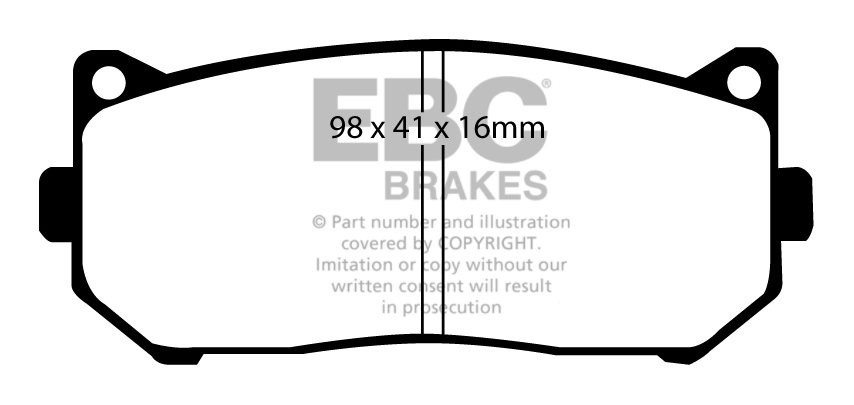 EBC Brakes KIA Carens 1.8 2002-2004 Remblokken achterzijde