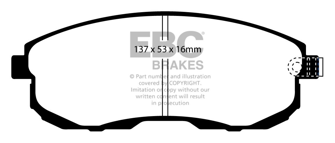 EBC Brakes NISSAN Tiida 1.6 2007-.. Remblokken voorzijde