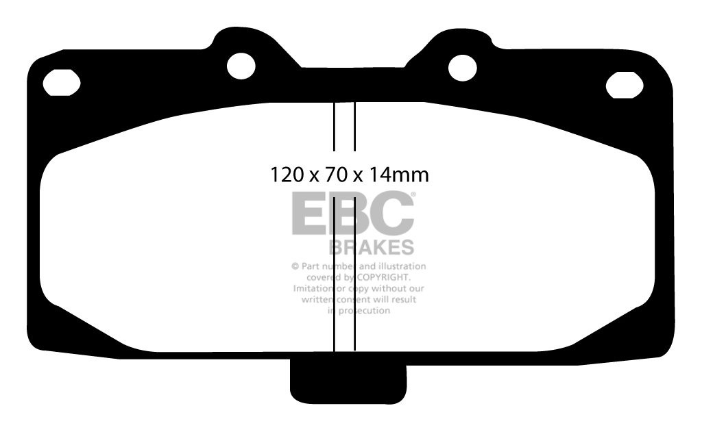 EBC Brakes NISSAN Skyline (R33) 2.5 Turbo GTS-T 93-98 Remblokken