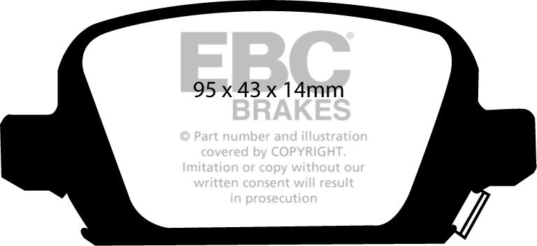 EBC Brakes OPEL Corsa C 1.8 2000-2001 Remblokken achterzijde gre