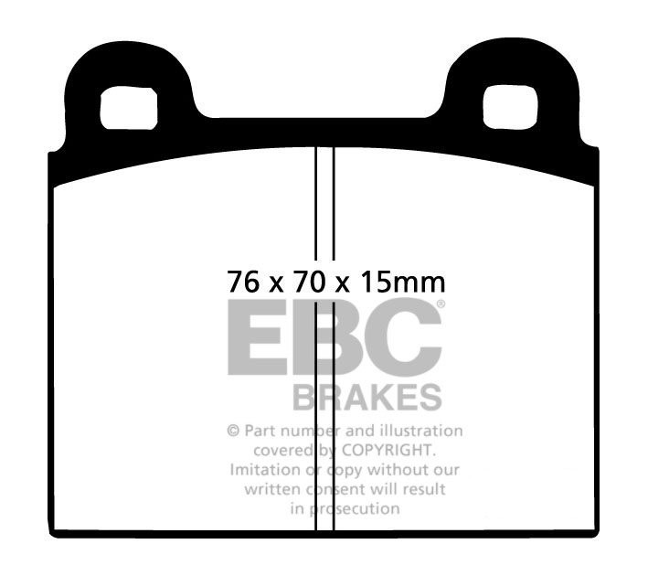 EBC Brakes FERRARI 246 2.4 70-74 Remblokken voorzijde redstuff