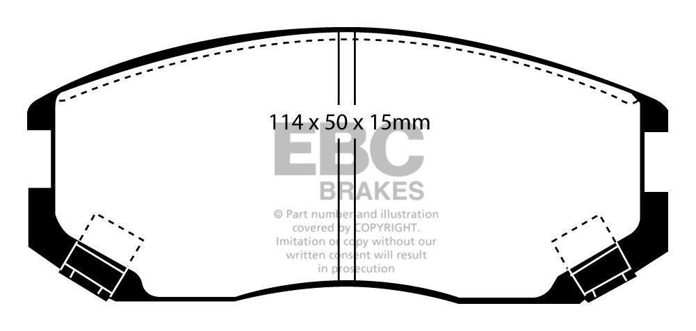 EBC Brakes MITSUBISHI Colt 1.5 12v (C52A) 90-92 Remblokken voorz
