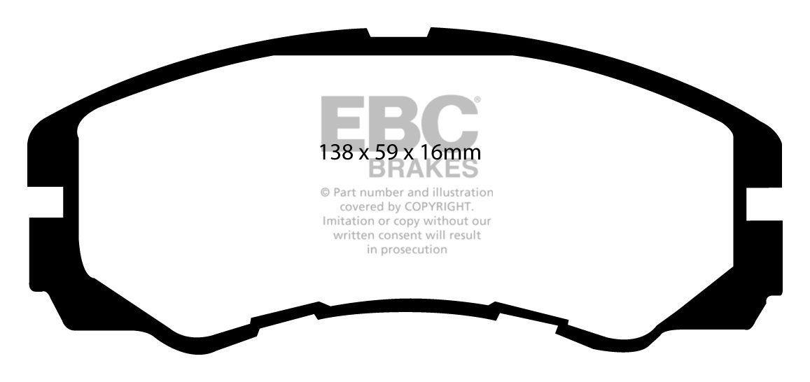 EBC Brakes ISUZU V Cross 3.2 97-2001 Remblokken voorzijde