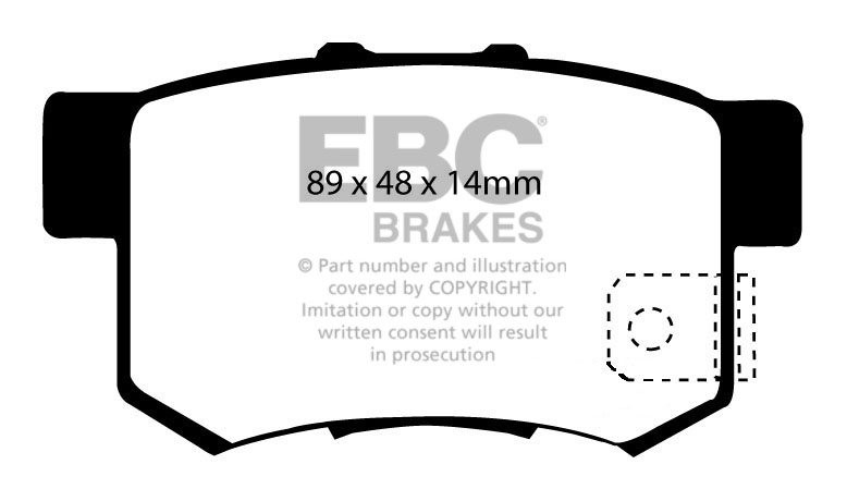 EBC Brakes HONDA FR-V 2.2 TD 2005-.. Remblokken achterzijde gree